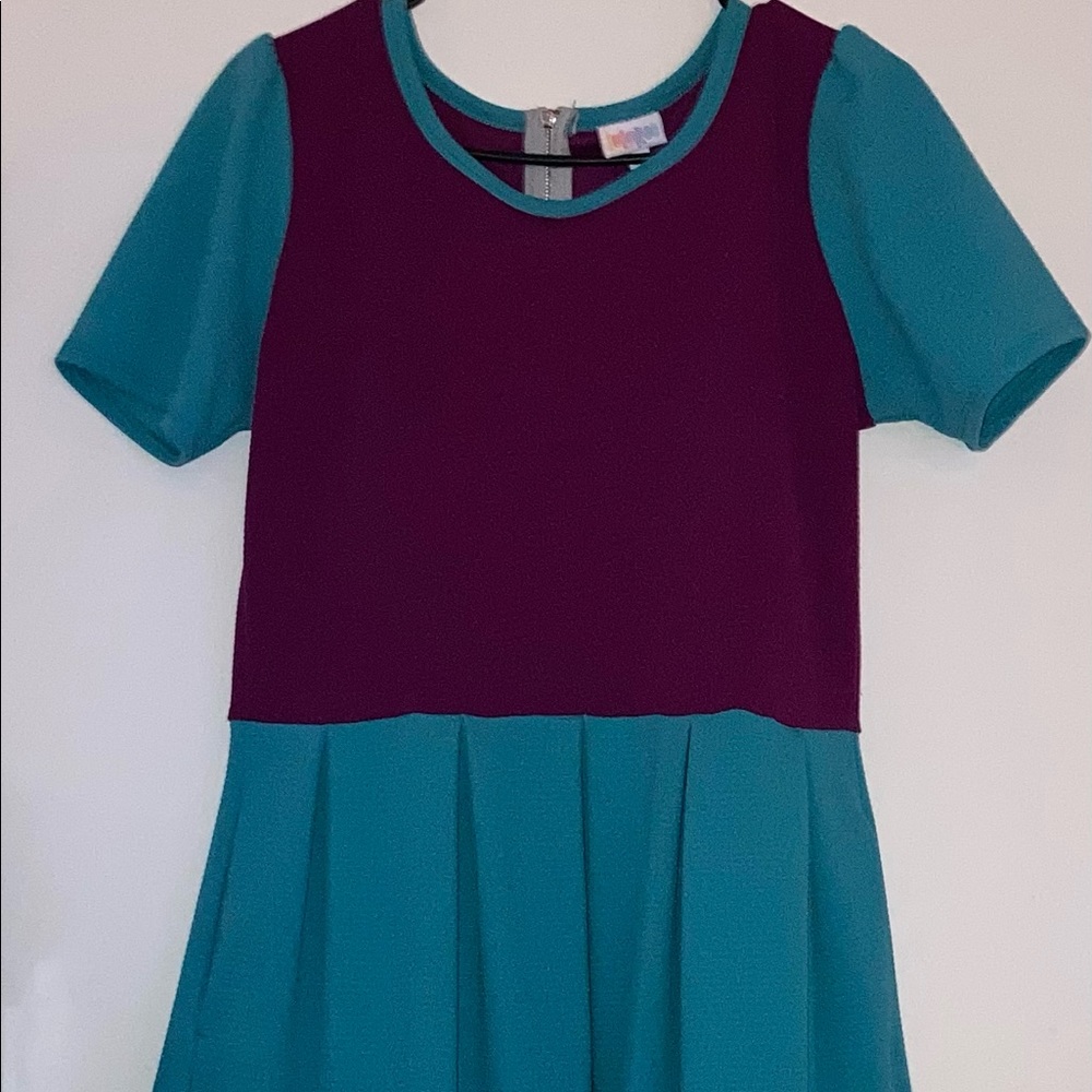 LuLaRoe Amelia Color Block dress large